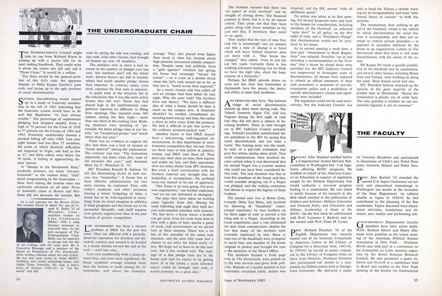 THE UNDERGRADUATE CHAIR