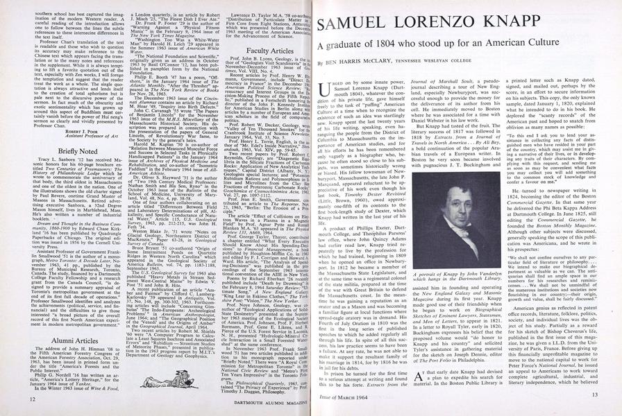 A graduate of 1804 who stood up for an American Culture