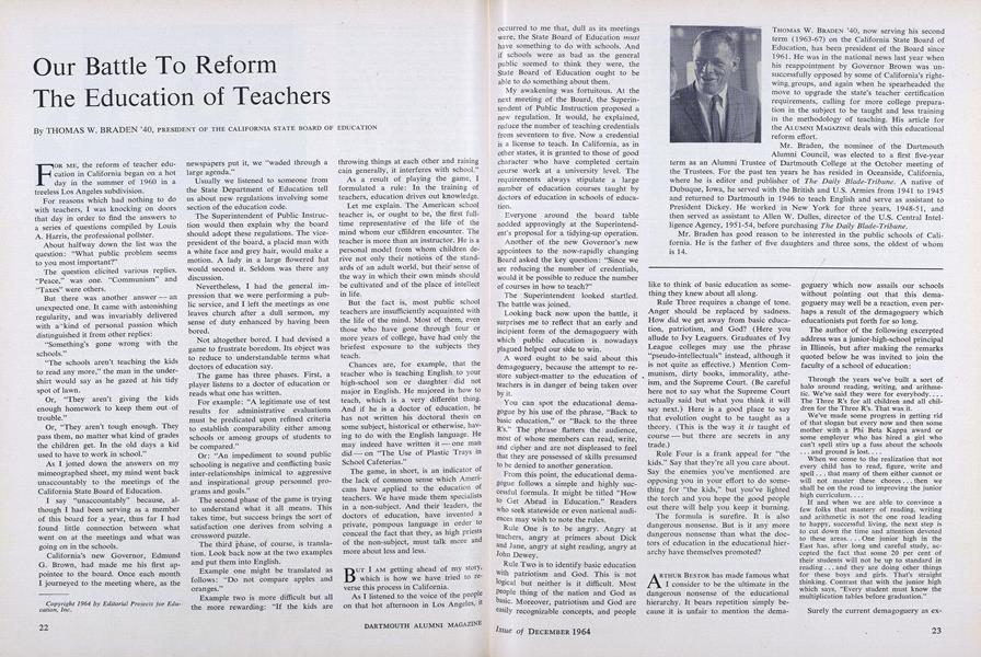 Our Battle To Reform The Education of Teachers