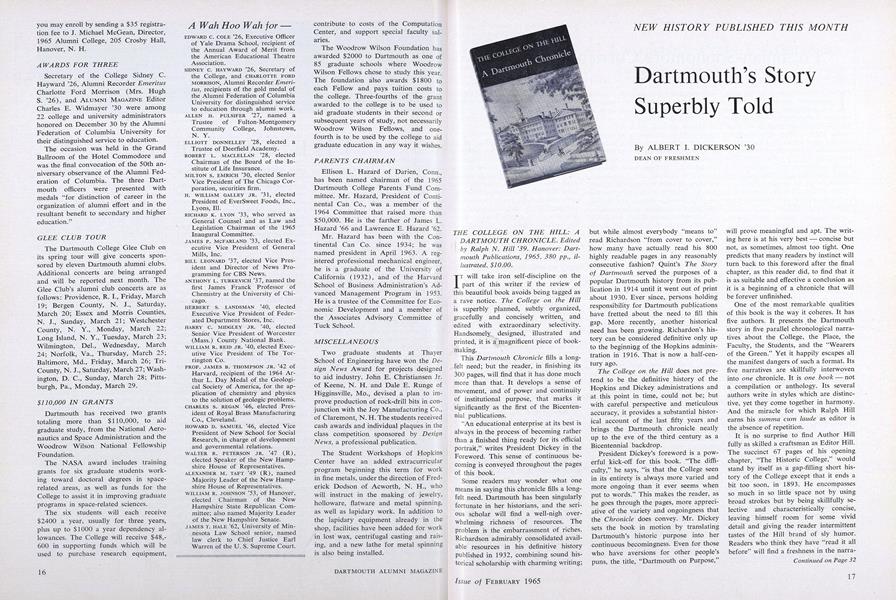 Dartmouth's Story Superbly Told