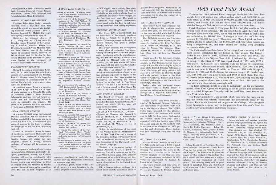 1965 Fund Pulls Ahead