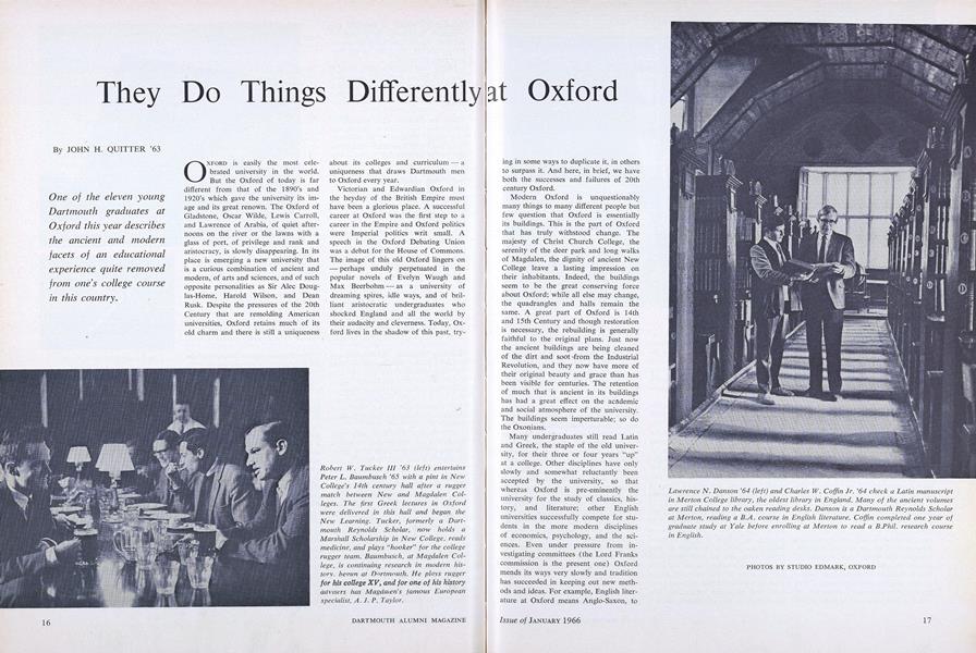 They Do Things Differently at Oxford
