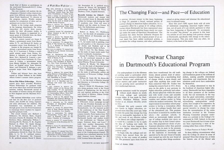 Postwar Change in Dartmouth's Educational Program