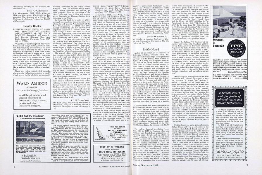 REFLECTIONS ON THINGS AT HAND, THE NEO-CONFUCIAN ANTHOLOGY, COMPILED BY CHU HSI & LÜ-CHTEN.