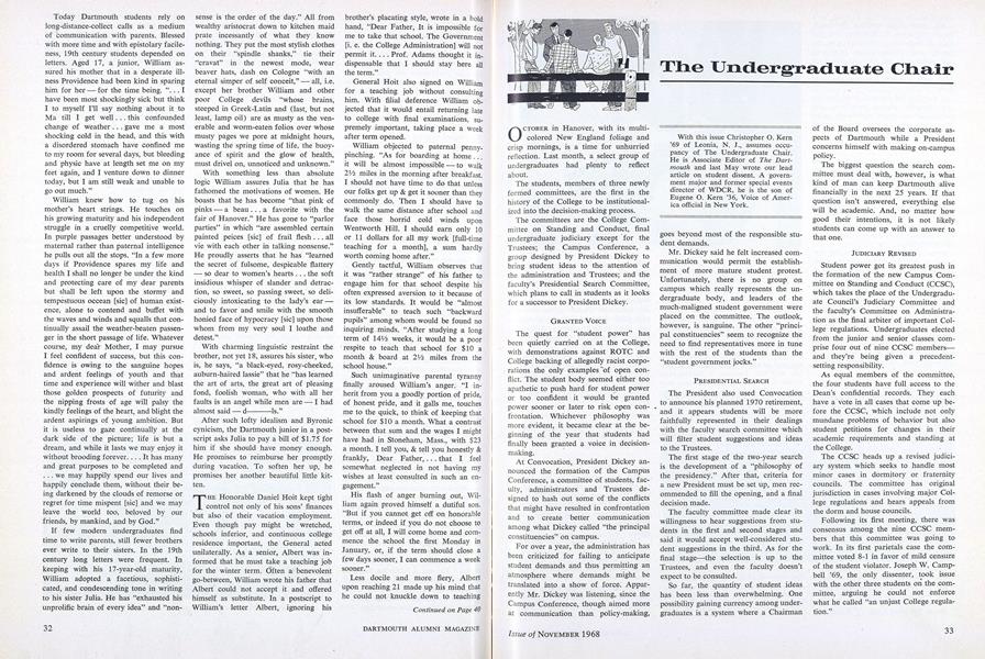 The Undergraduate Chair