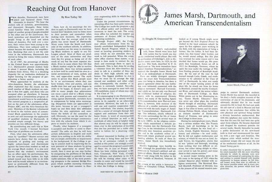 James Marsh, Dartmouth, and American Transcendentalism