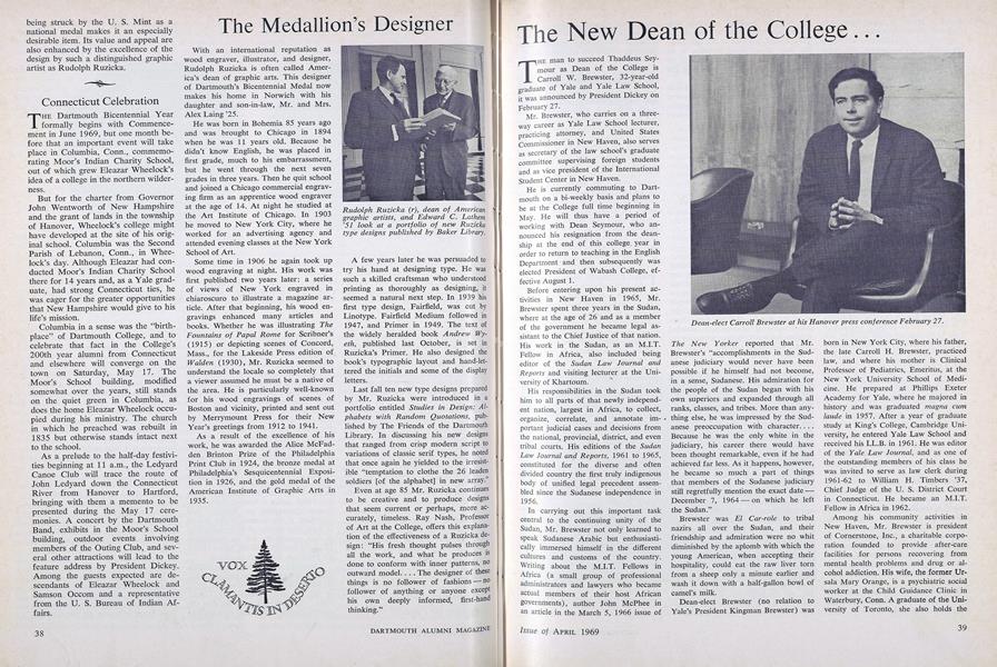 The New Dean of the College...