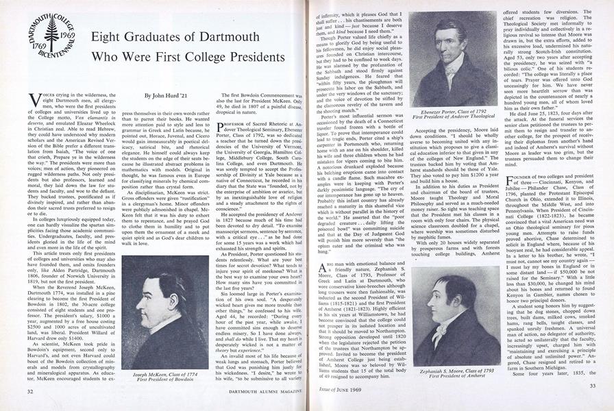 Eight Graduates of Dartmouth Who Were First College Presidents