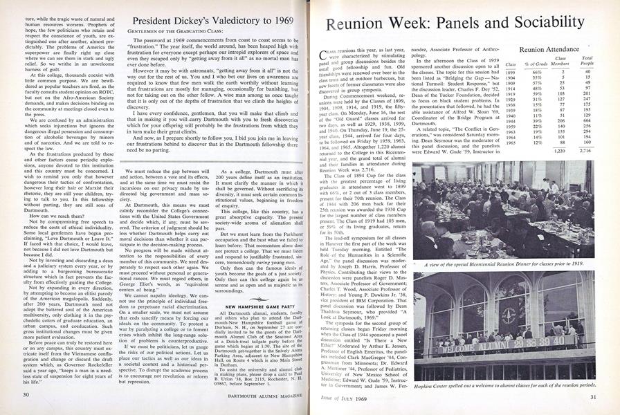 President Dickey's Valedictory to 1969