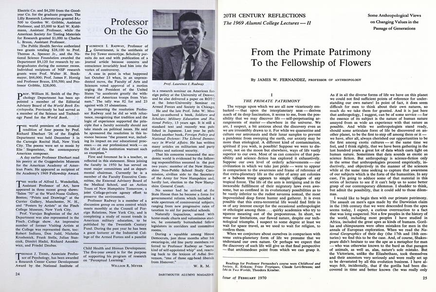 From the Primate Patrimony To the Fellowship of Flowers