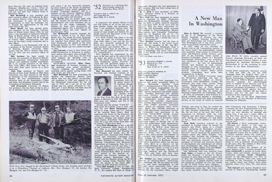 A New Man In Washington, Page: 67 - JANUARY 1971 | Dartmouth Alumni Magazine