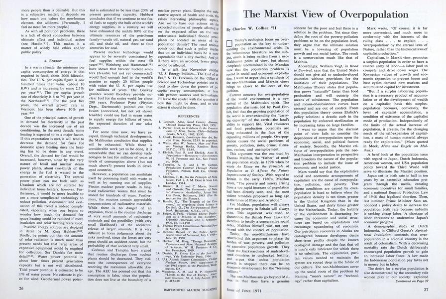 The Marxist View of Overpopulation