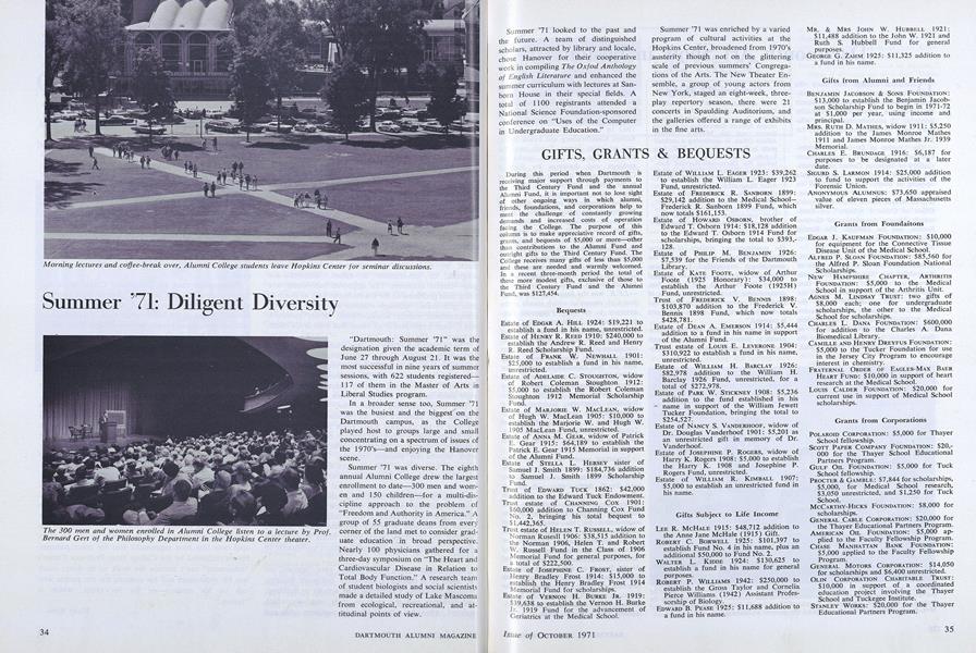 Summer '71: Diligent Diversity