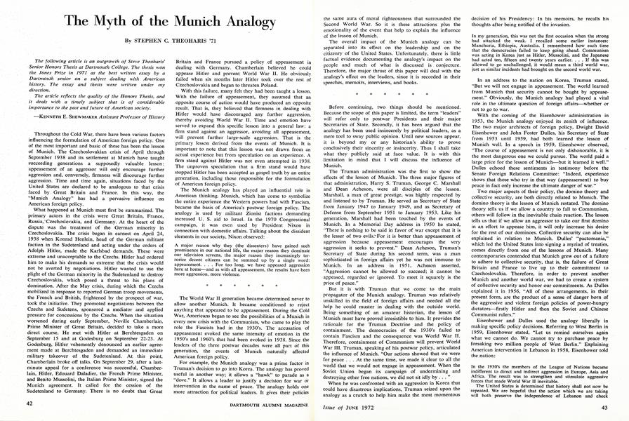 The Myth of the Munich Analogy