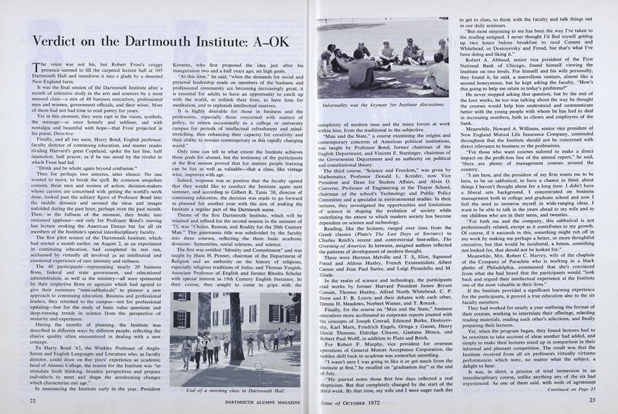 Verdict on the Dartmouth Institute: A-OK