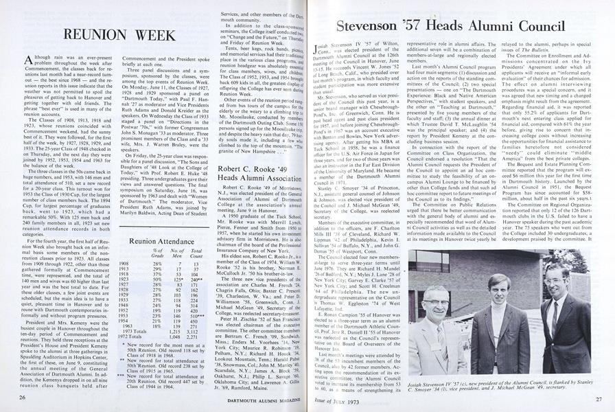 Stevenson '57 Heads Alumni Council