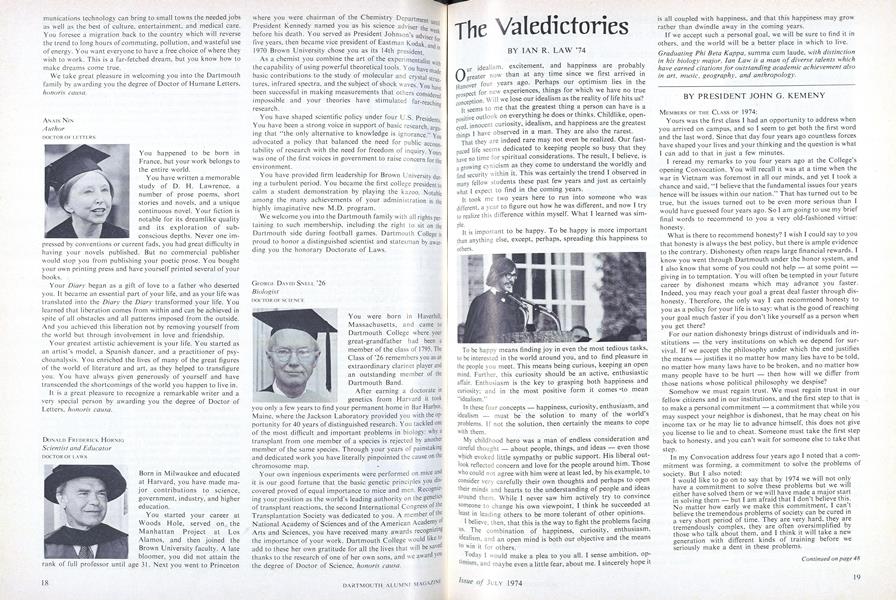 The Valedictories