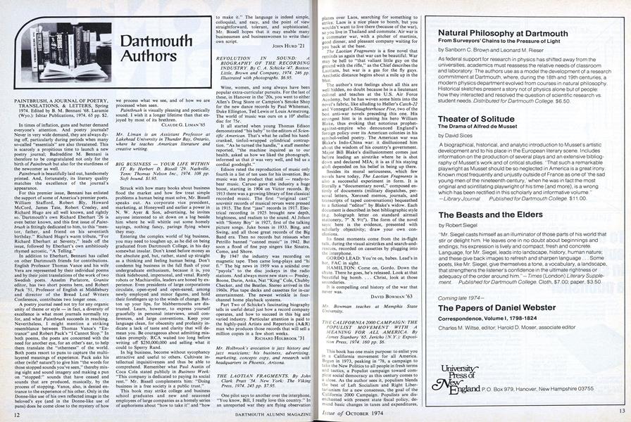 PAINTBRUSH, A JOURNAL OF POETRY, TRANSLATIONS, & LETTERS, Spring 1974