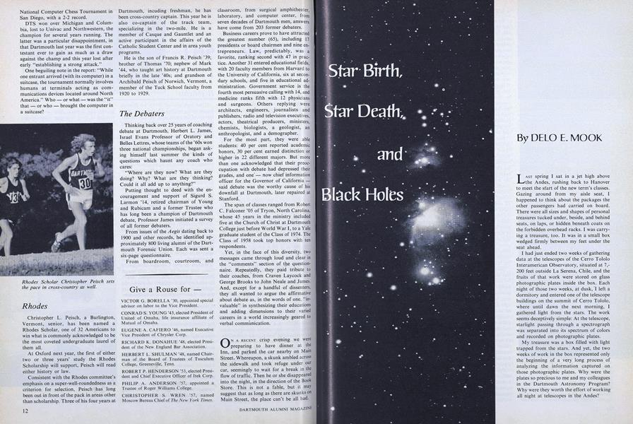 Star Birth, Star Death, and Black Holes
