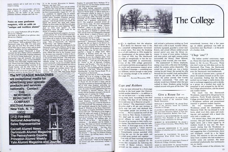 Notes on some gentlemen songsters, with an aside on "antique and toothless alumni"