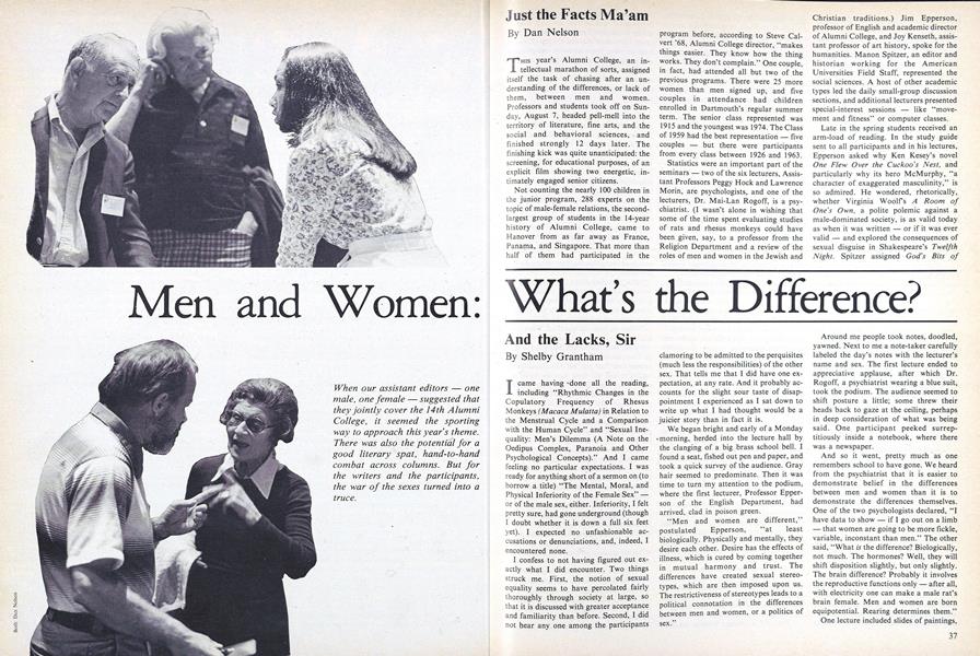 Men and Women: What's the Difference?