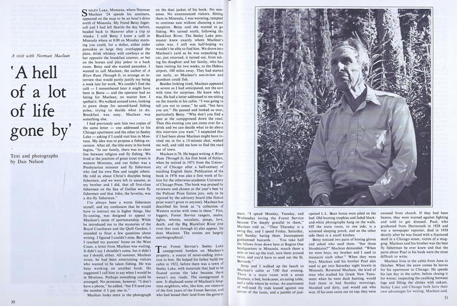 'A hell of a lot of life gone by'