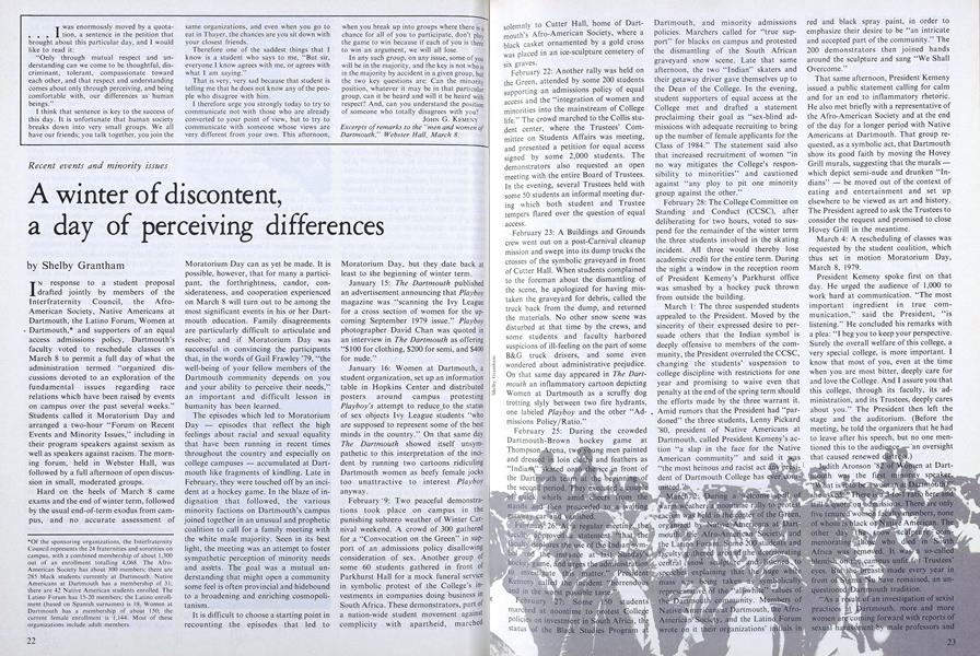 A winter of discontent, a day of perceiving differences