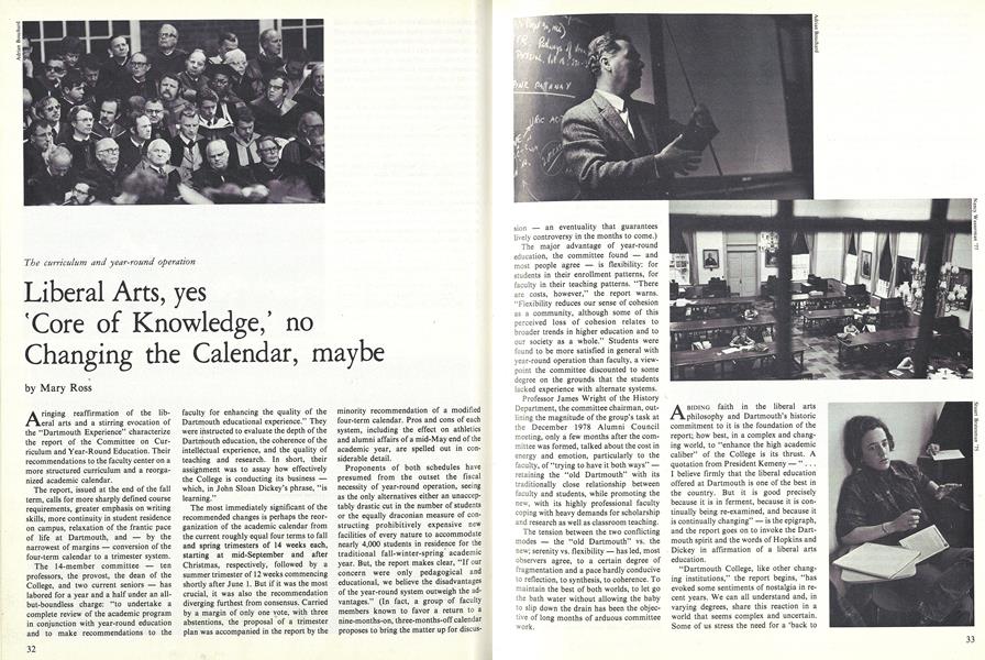 Liberal Arts, yes 'Core of Knowledge,' no Changing the Calendar, maybe
