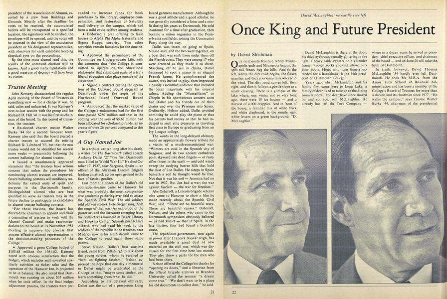 Once King and Future President
