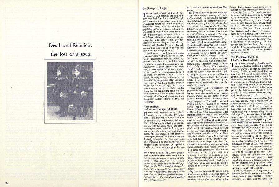 Death and Reunion: the loss of a twin