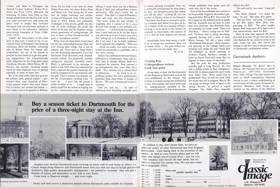 Turning Pro: Undergraduate writers break into print