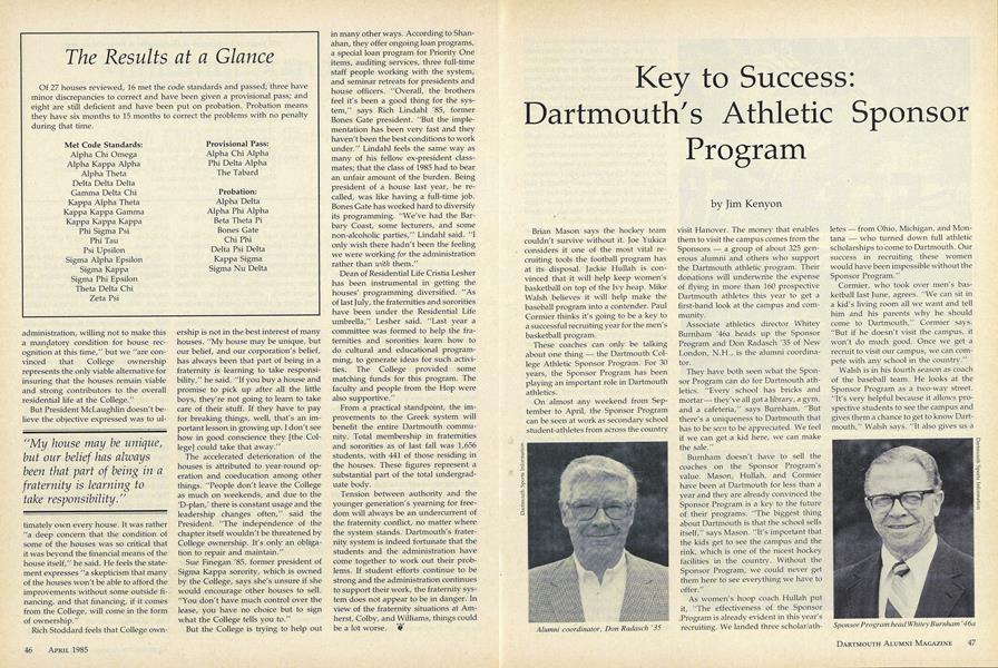 Key to Success: Dartmouth's Athletic Sponsor Program