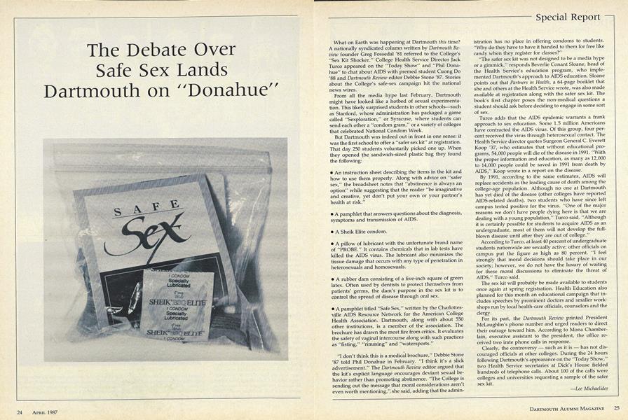 The Debate Over Safe Sex Lands Dartmouth on "Donahue"
