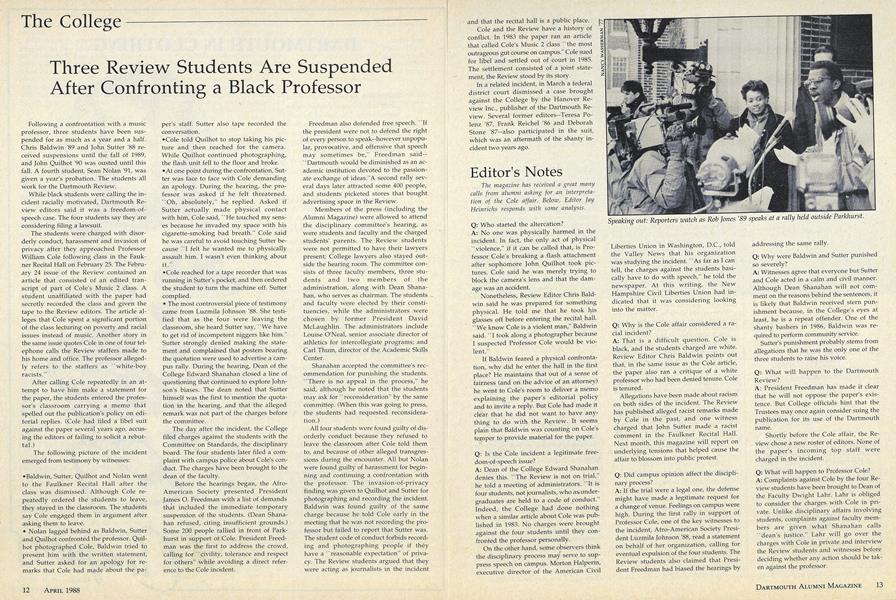 the magazine has received a great many calls from alumni asking for an interpretation of the Cole affair.