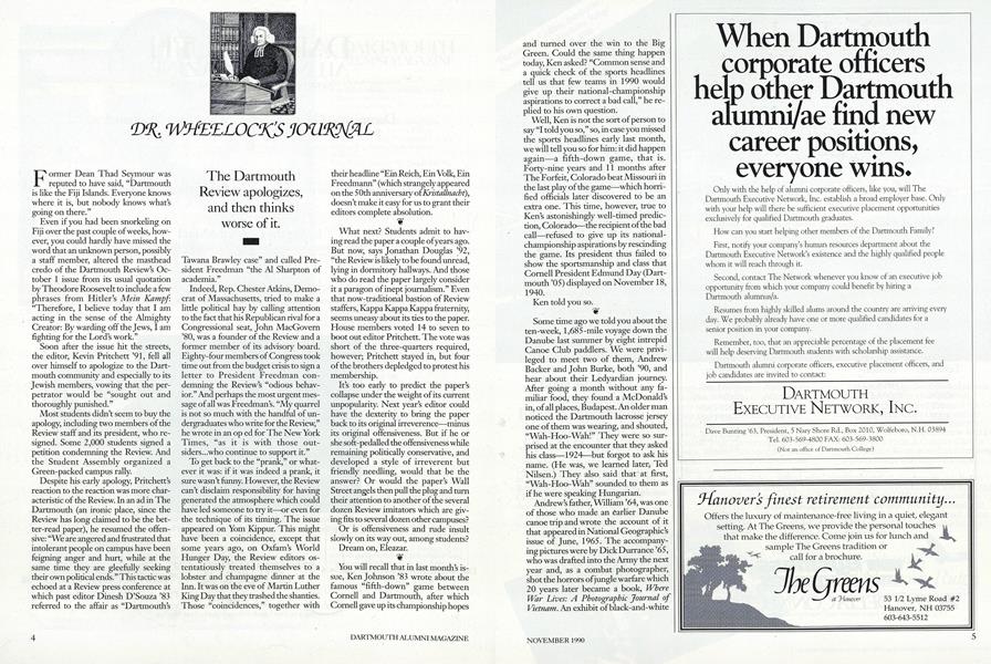 DR. WHEELOCK'S JOURNAL