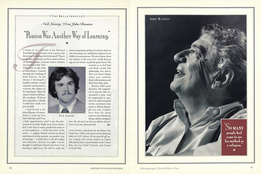 Nick Lowery '78 John Rassias
