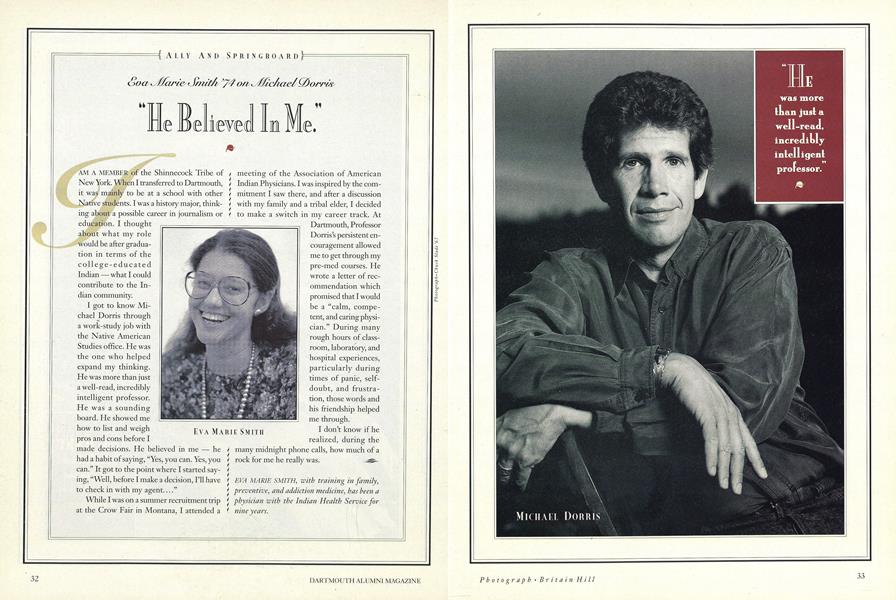 Eva Marie Smith '74 on Michael Dorris