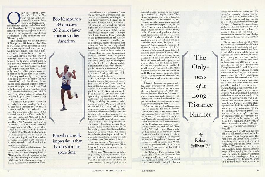 The Onlyness of a Long-Distance Runner