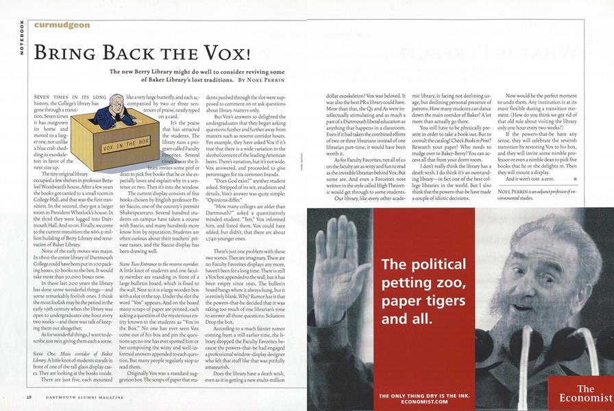 Bring Back the Vox!