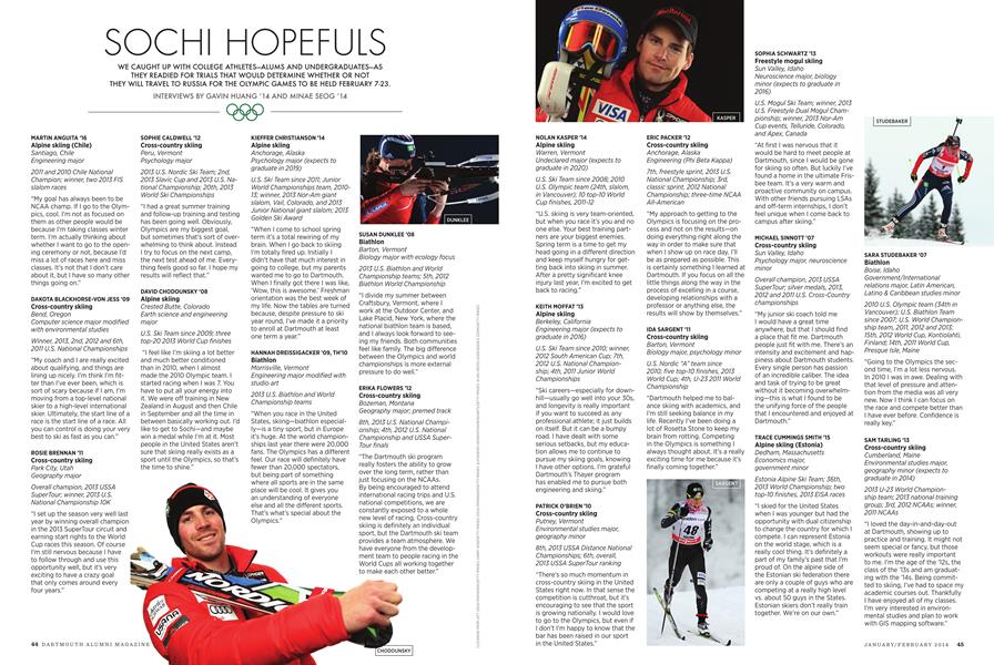 SOCHI HOPEFULS